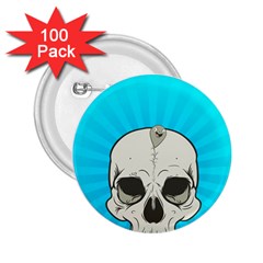 Skull Ball Line Schedule 2 25  Buttons (100 Pack) 