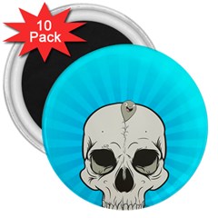 Skull Ball Line Schedule 3  Magnets (10 Pack) 