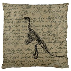 Dinosaur Skeleton Standard Flano Cushion Case (two Sides)