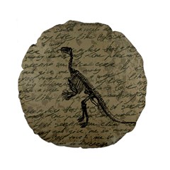 Dinosaur Skeleton Standard 15  Premium Flano Round Cushions by Valentinaart