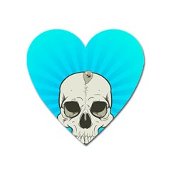 Skull Ball Line Schedule Heart Magnet