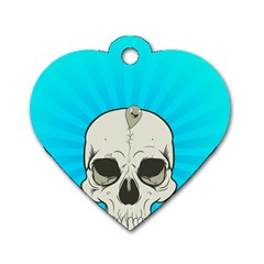 Skull Ball Line Schedule Dog Tag Heart (two Sides) by Simbadda