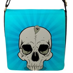 Skull Ball Line Schedule Flap Messenger Bag (s)