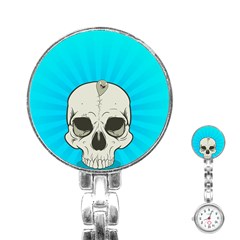 Skull Ball Line Schedule Stainless Steel Nurses Watch