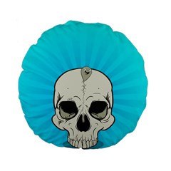 Skull Ball Line Schedule Standard 15  Premium Flano Round Cushions