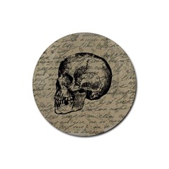 Skull Rubber Round Coaster (4 Pack)  by Valentinaart