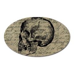 Skull Oval Magnet by Valentinaart