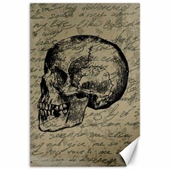 Skull Canvas 24  X 36  by Valentinaart