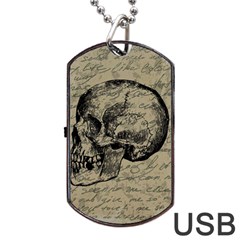 Skull Dog Tag Usb Flash (two Sides)