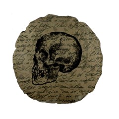 Skull Standard 15  Premium Flano Round Cushions