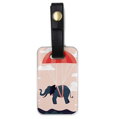 Digital Slon Parashyut Vektor Luggage Tags (one Side) 