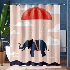 Digital Slon Parashyut Vektor Shower Curtain 60  X 72  (medium) 