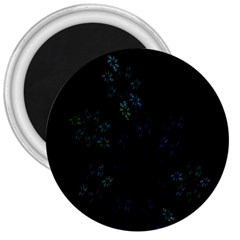 Fractal Pattern Black Background 3  Magnets