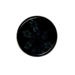 Fractal Pattern Black Background Hat Clip Ball Marker (4 Pack)