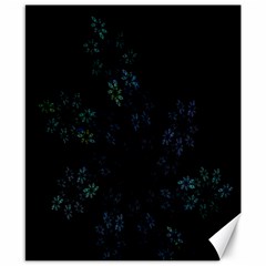 Fractal Pattern Black Background Canvas 8  X 10 