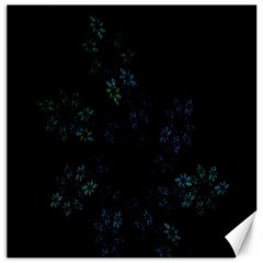 Fractal Pattern Black Background Canvas 16  X 16   by Simbadda