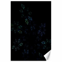 Fractal Pattern Black Background Canvas 20  X 30  