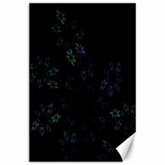 Fractal Pattern Black Background Canvas 24  X 36  by Simbadda