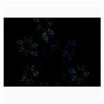 Fractal Pattern Black Background Large Glasses Cloth (2-Side) Front