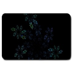 Fractal Pattern Black Background Large Doormat 