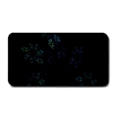 Fractal Pattern Black Background Medium Bar Mats