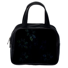 Fractal Pattern Black Background Classic Handbags (one Side) by Simbadda