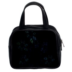 Fractal Pattern Black Background Classic Handbags (2 Sides) by Simbadda