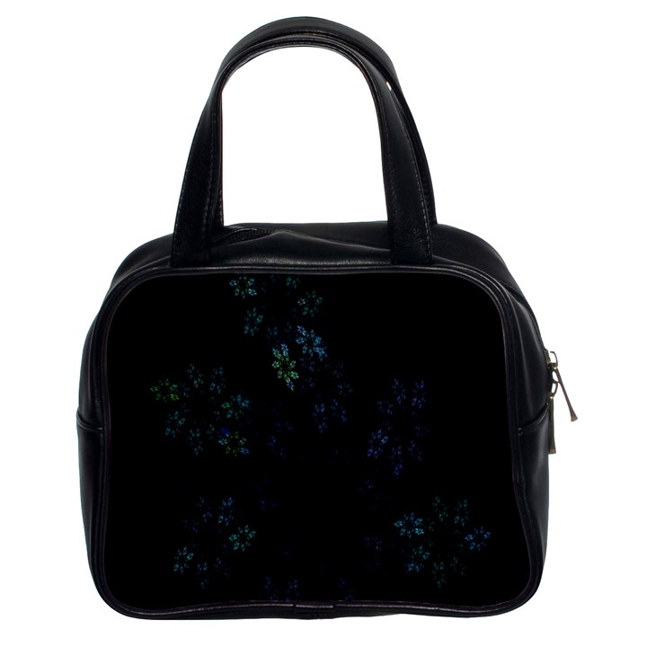 Fractal Pattern Black Background Classic Handbags (2 Sides)