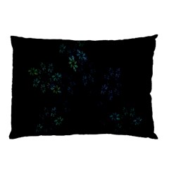 Fractal Pattern Black Background Pillow Case by Simbadda