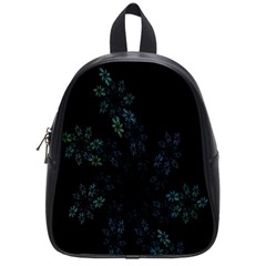 Fractal Pattern Black Background School Bags (small)  by Simbadda