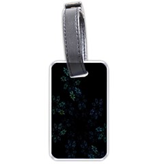 Fractal Pattern Black Background Luggage Tags (one Side)  by Simbadda