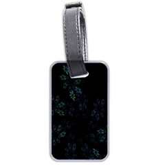 Fractal Pattern Black Background Luggage Tags (two Sides)