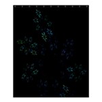 Fractal Pattern Black Background Shower Curtain 60  x 72  (Medium)  60 x72  Curtain