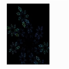 Fractal Pattern Black Background Large Garden Flag (two Sides)