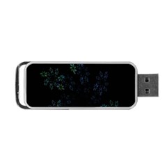 Fractal Pattern Black Background Portable Usb Flash (two Sides)