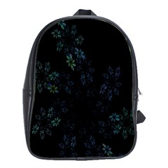 Fractal Pattern Black Background School Bags (xl) 