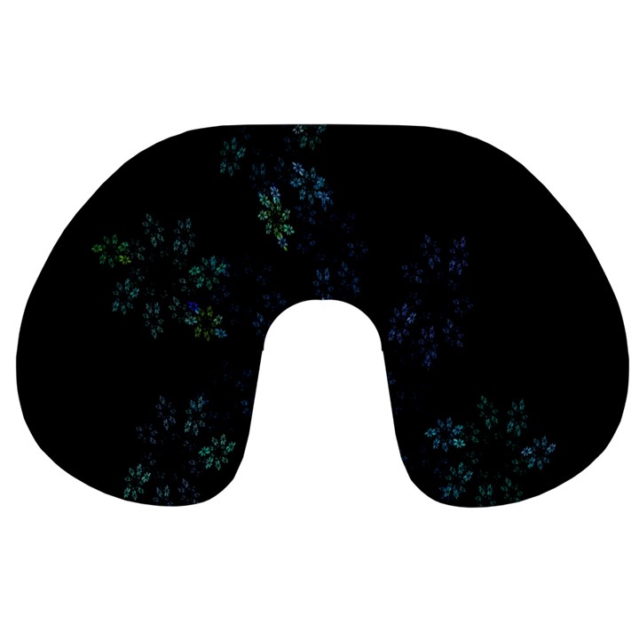 Fractal Pattern Black Background Travel Neck Pillows