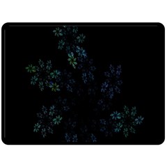 Fractal Pattern Black Background Double Sided Fleece Blanket (large) 