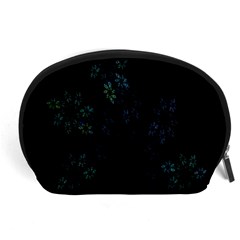 Fractal Pattern Black Background Accessory Pouches (large) 