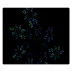 Fractal Pattern Black Background Double Sided Flano Blanket (small) 