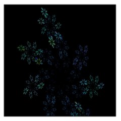 Fractal Pattern Black Background Large Satin Scarf (square)