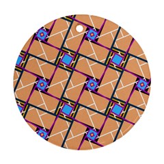 Overlaid Patterns Ornament (round)