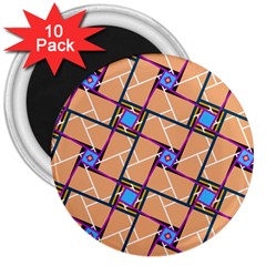 Overlaid Patterns 3  Magnets (10 Pack) 