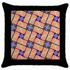 Overlaid Patterns Throw Pillow Case (black) by Simbadda