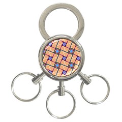 Overlaid Patterns 3-ring Key Chains by Simbadda