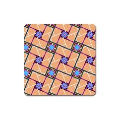 Overlaid Patterns Square Magnet