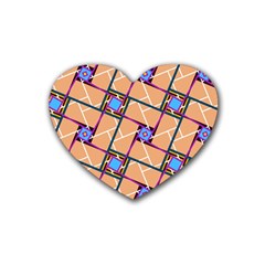 Overlaid Patterns Heart Coaster (4 Pack)  by Simbadda