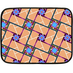 Overlaid Patterns Double Sided Fleece Blanket (mini) 