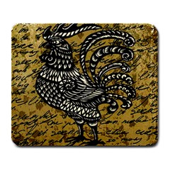 Vintage Rooster  Large Mousepads by Valentinaart