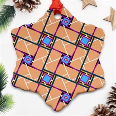 Overlaid Patterns Snowflake Ornament (two Sides)